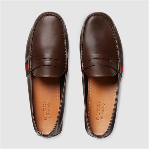 gucci men's drivers brown|Gucci driver shoes for men.